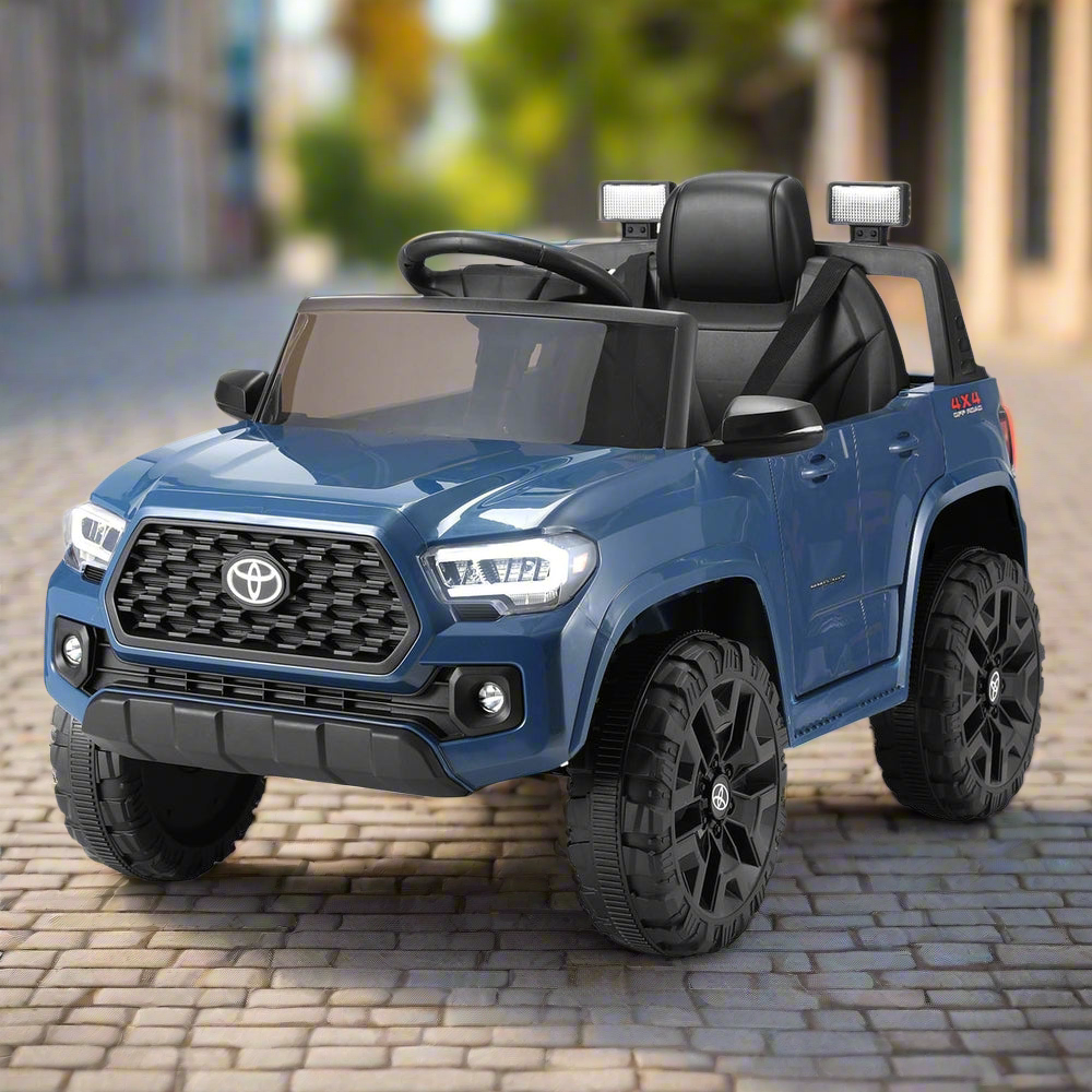 Kids Electric Ride On Car Toyota Tacoma Off Road Jeep Toy Cars Remote 12V Blue