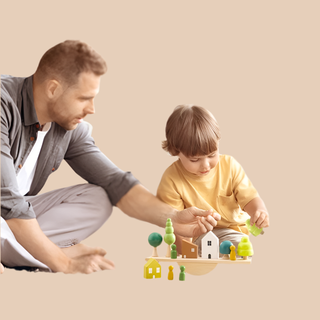 Montessori Wooden Stacking Toy - Steppe Animals