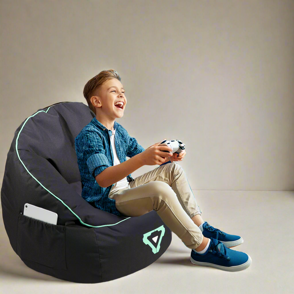 Laser Gaming Bean Bag with Pocket & Headphone Strap