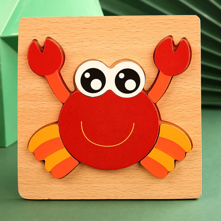 3D Wooden Puzzle - Crab