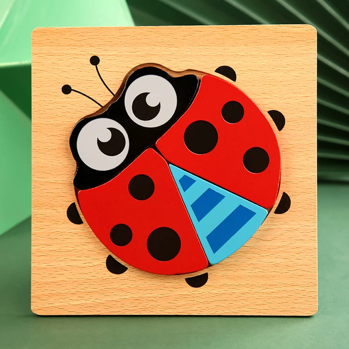 3D Wooden Puzzle - Ladybug