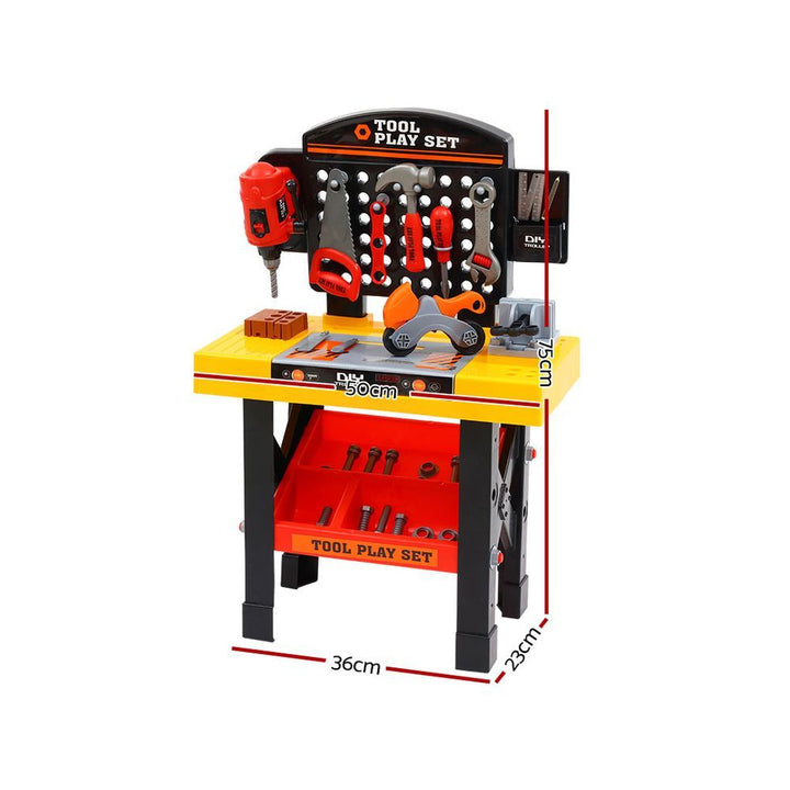 Kids Tool Workbench Playset w/ 54 Piece Toy Tools & Accessories