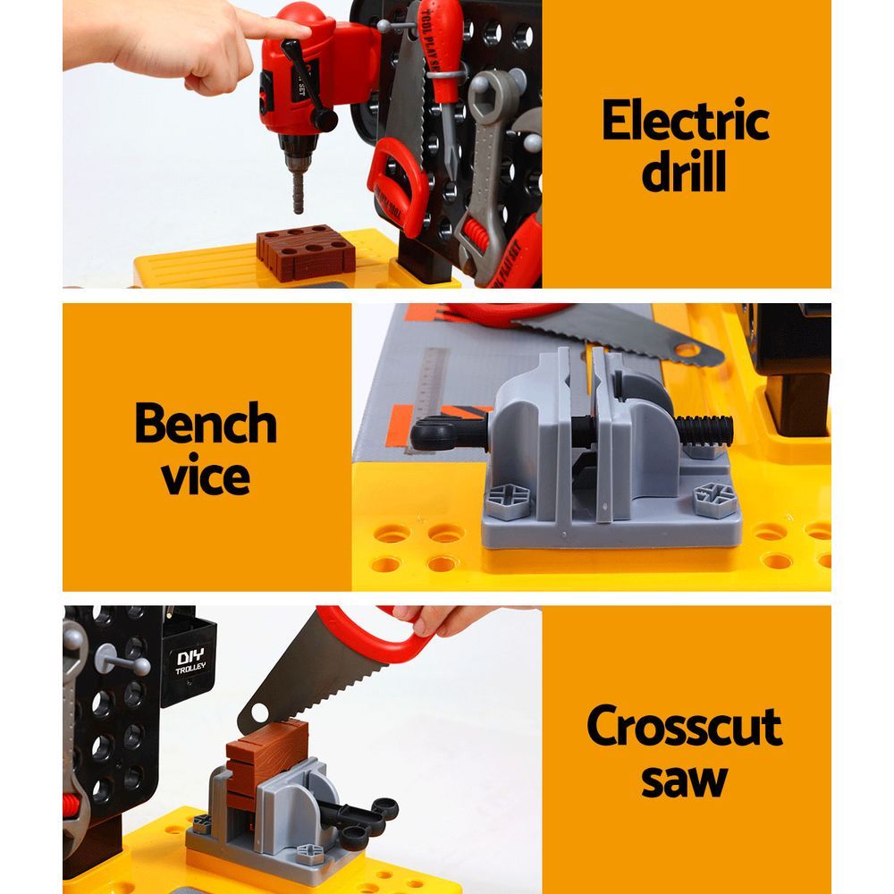 Kids Tool Workbench Playset w/ 54 Piece Toy Tools & Accessories