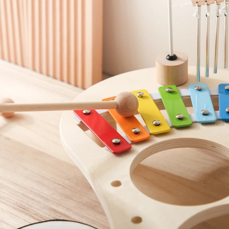 Montessori Wooden Aeolian Bells Percussion Station