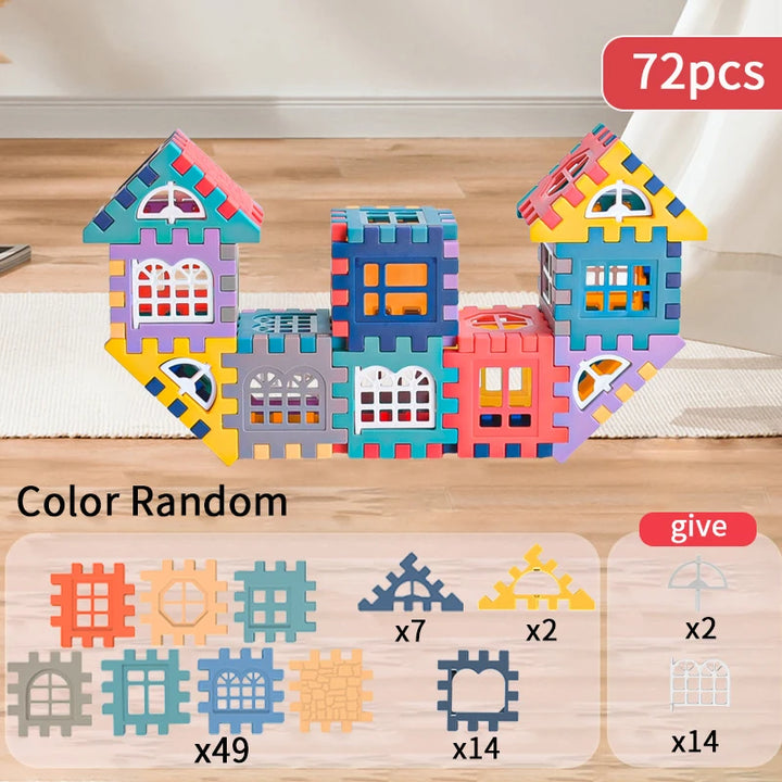 72pcs House Building Blocks