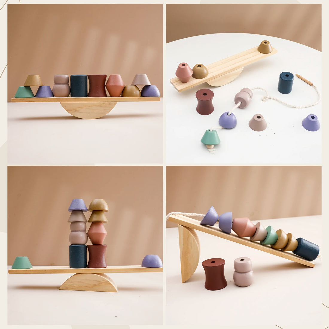 Montessori Wooden Stacking Toy - Forest