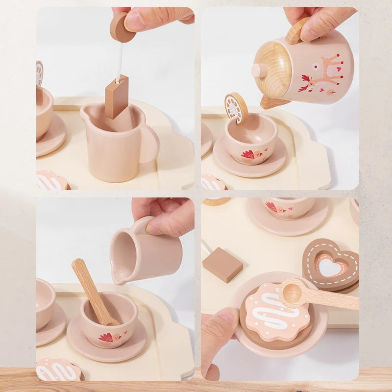 Wooden Afternoon Tea Set