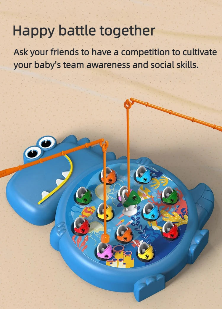 Dinosaur Mini Magnetic Fishing Toy - Blue