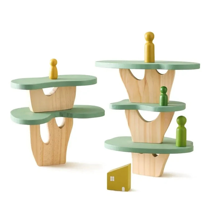 Montessori Wooden Stacking Toy - Forest 2