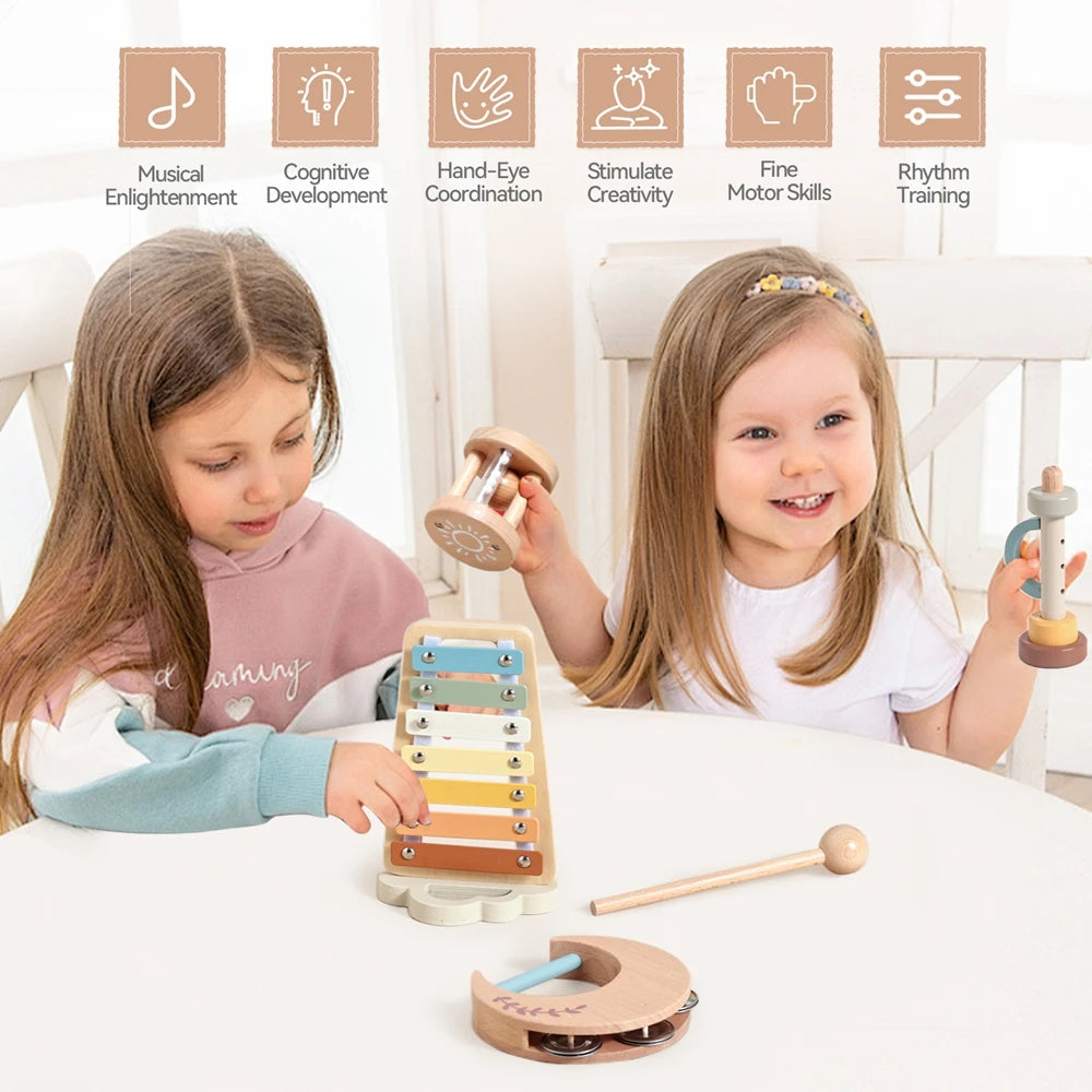 Squirrel Maracas Montessori Musical Instrument
