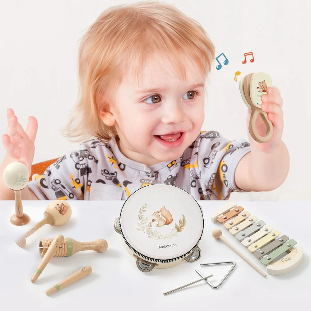 Moon Mini Tamborine Montessori Musical Instrument