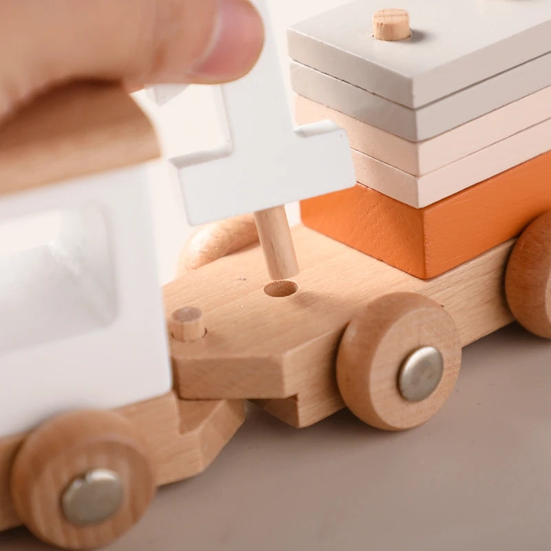 Wooden Train Montessori Toy with Numbers