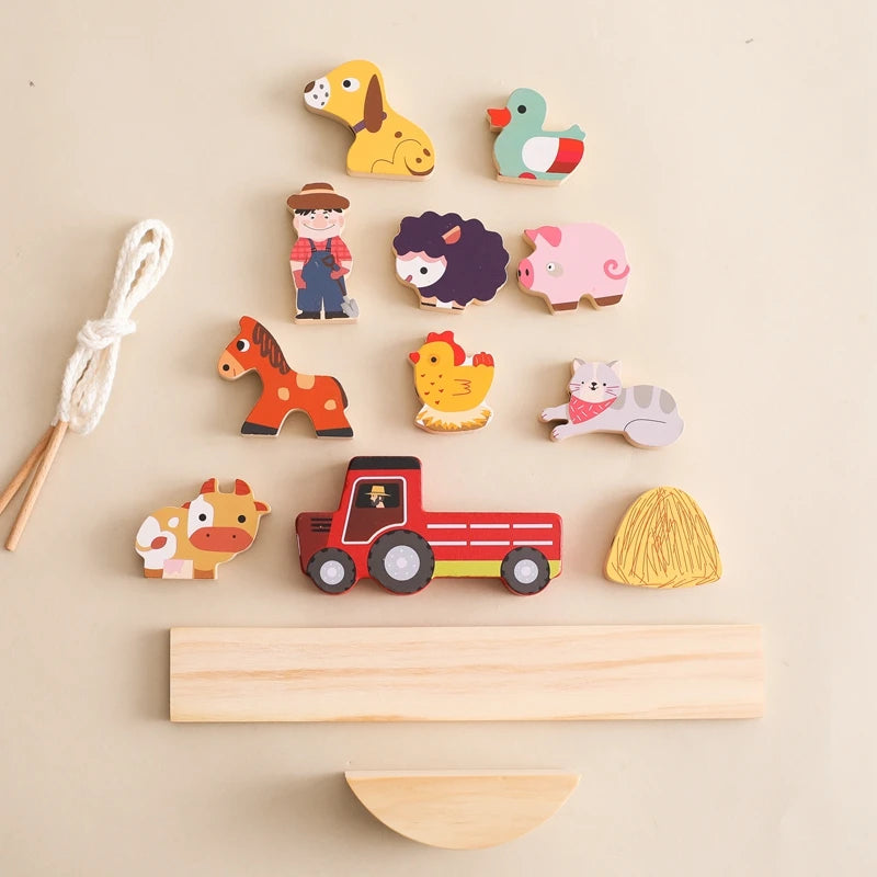 Montessori Wooden Stacking Toy - Forest