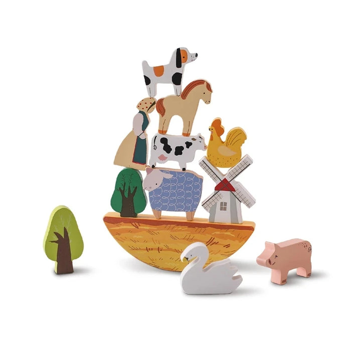 Montessori Wooden Stacking Toy - Farm Animals