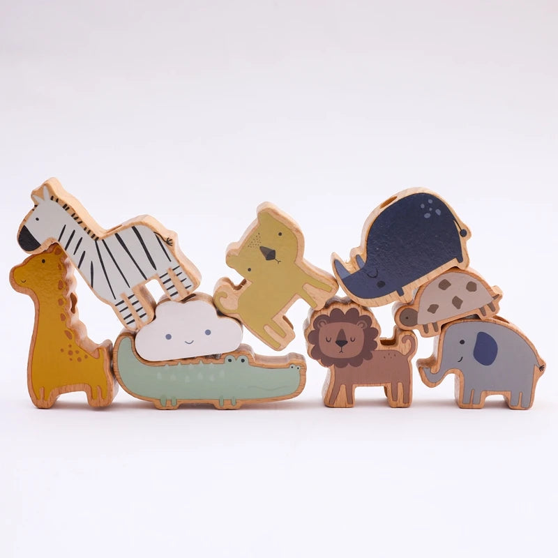 Montessori Wooden Stacking Toy - Forest