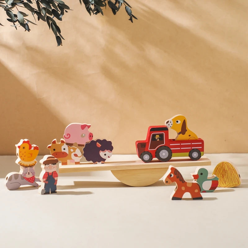 Montessori Wooden Stacking Toy - Forest