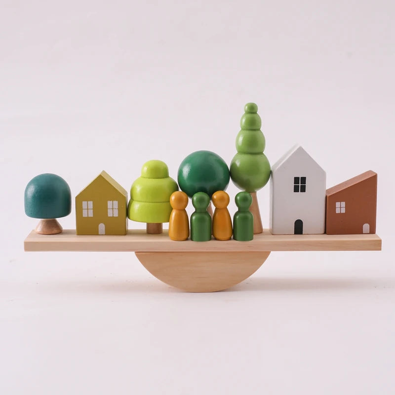 Montessori Wooden Stacking Toy - Forest