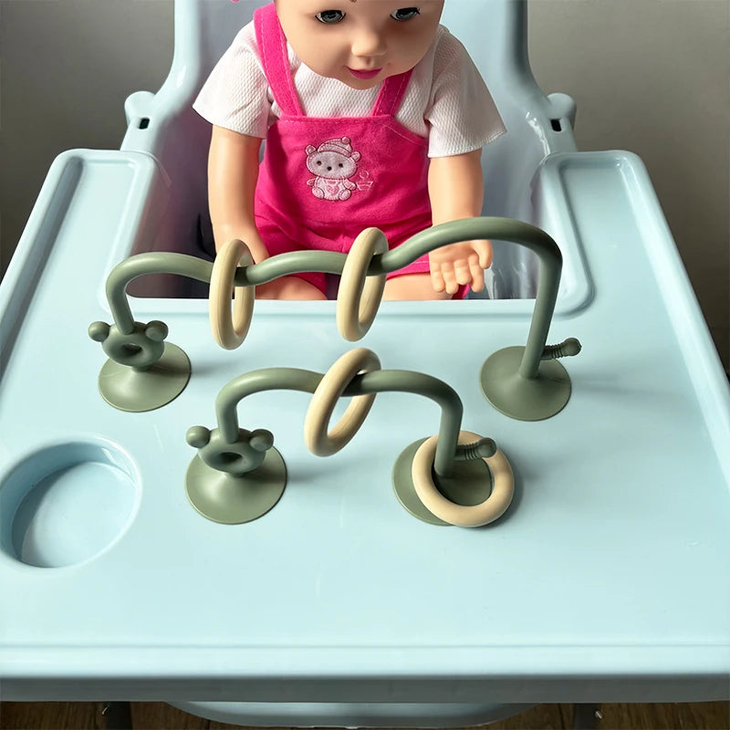 Silicone Tabletop Ring Toy - Green