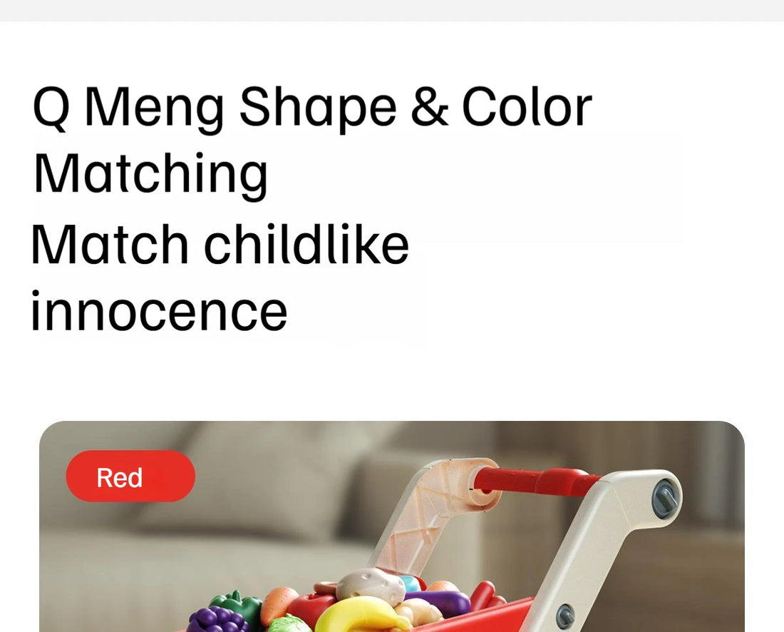 Shopping Cart with Groceries - Red