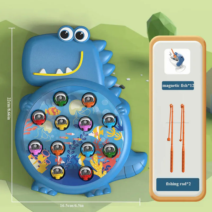 Dinosaur Mini Magnetic Fishing Toy - Blue