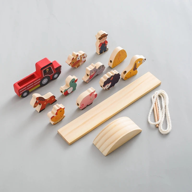 Montessori Wooden Stacking Toy - Forest