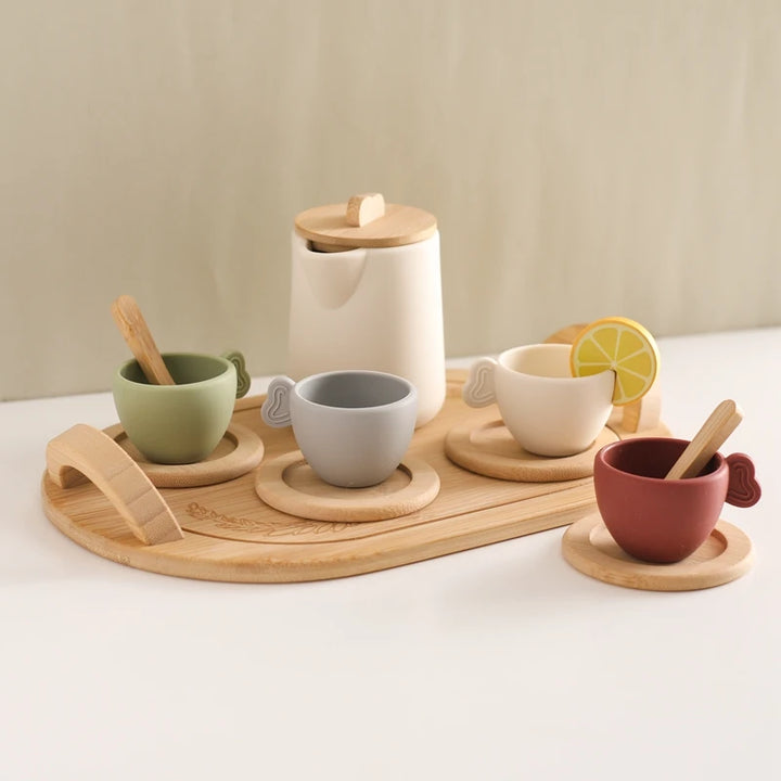 Wooden and Silicone Tea Set
