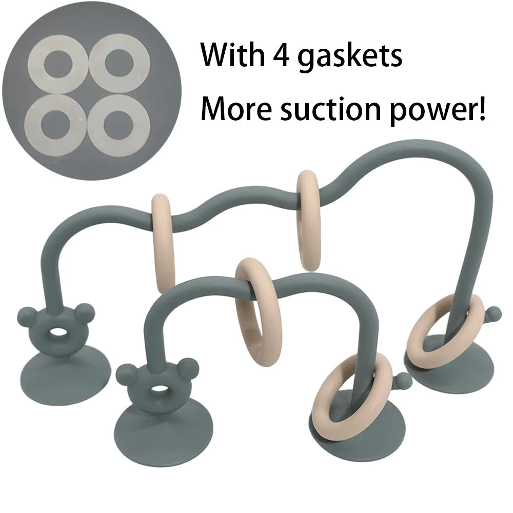 Silicone Tabletop Ring Toy - Green