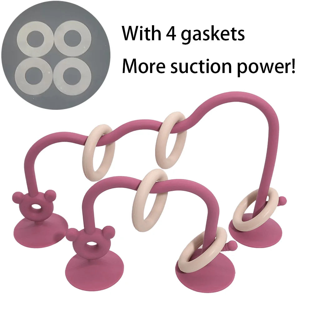 Silicone Tabletop Ring Toy - Wine Red