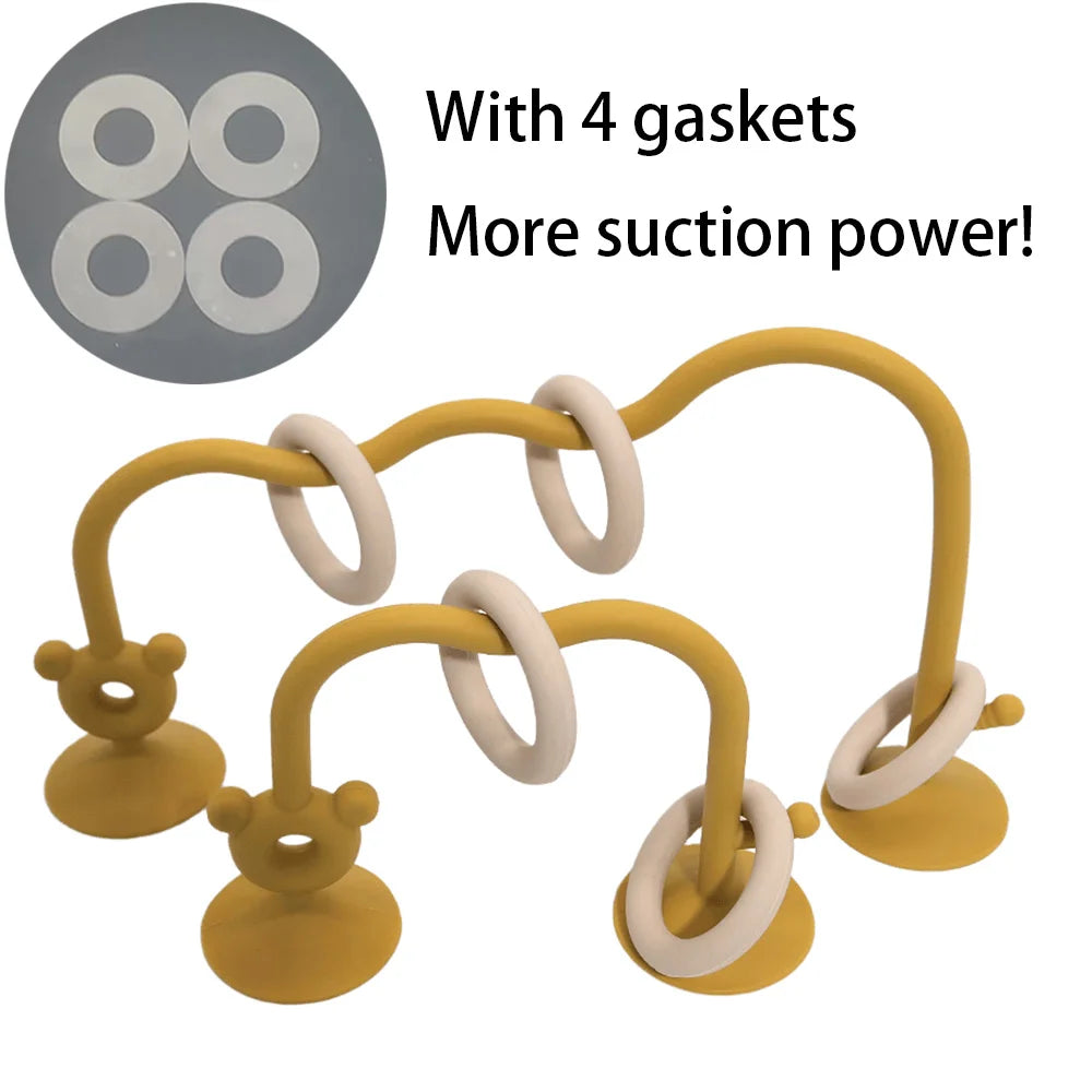Silicone Tabletop Ring Toy - Yellow