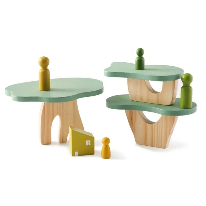 Montessori Wooden Stacking Toy - Forest
