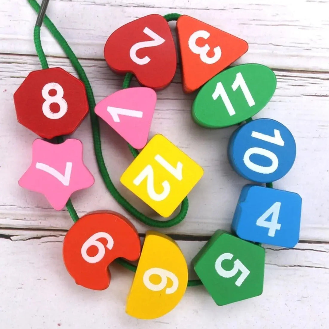 Wooden Clock Number Block Puzzle