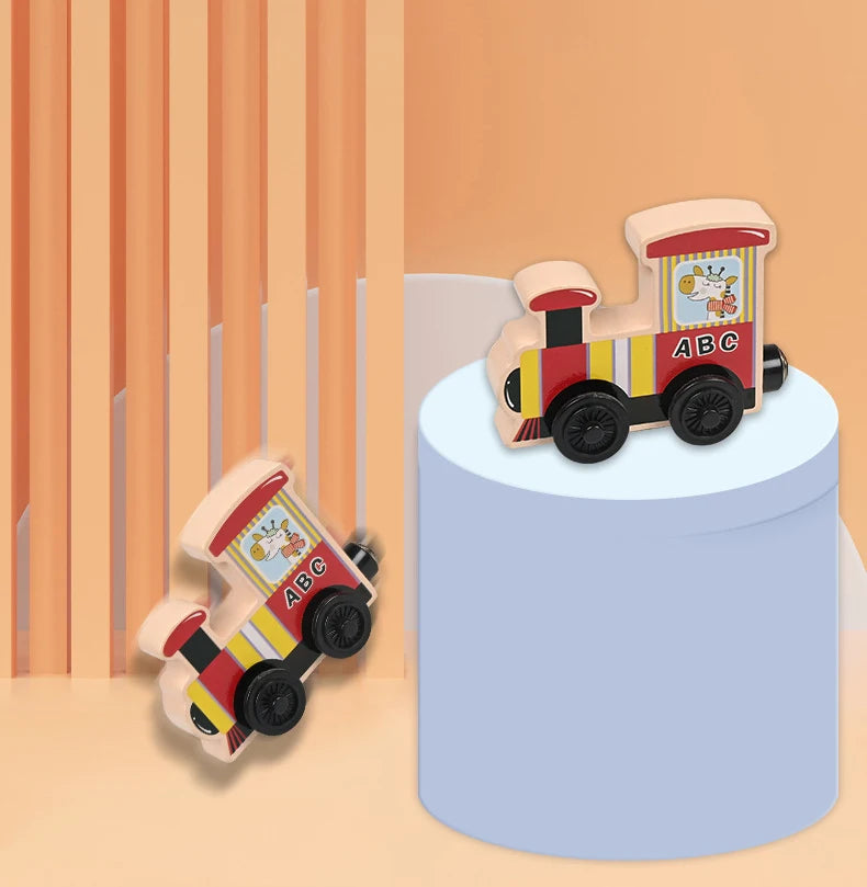 Montessori Magnetic Wooden Animal Train Toy