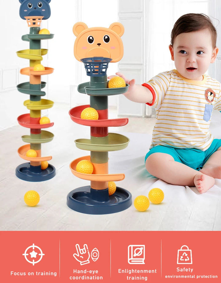 Track Rolling Ball Tower Sensory Toy