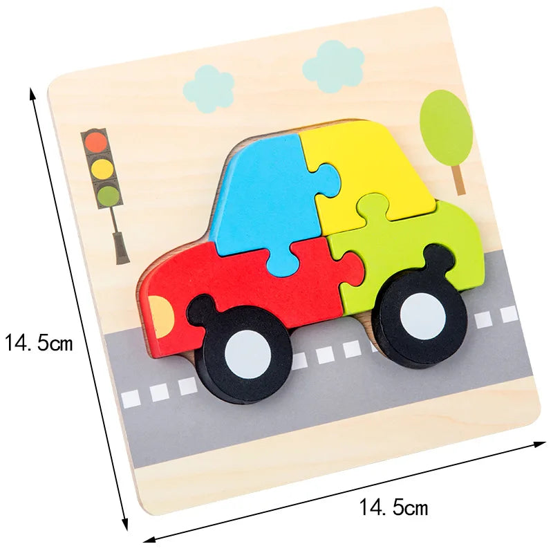 3D Wooden Puzzle - Car