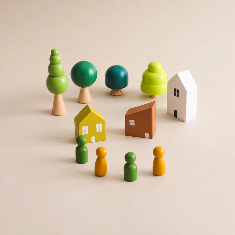 Montessori Wooden Stacking Toy - Forest