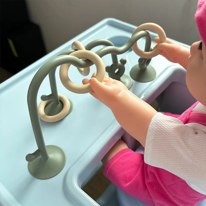 Silicone Tabletop Ring Toy - Green