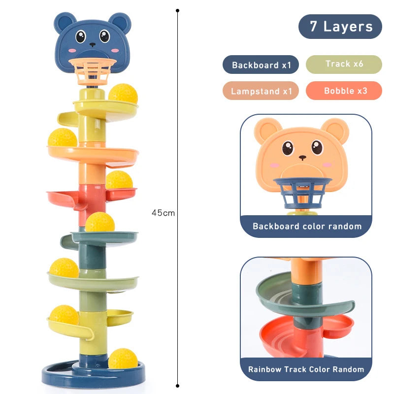 Track Rolling Ball Tower Sensory Toy