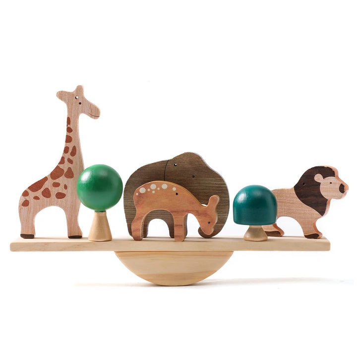 Montessori Wooden Stacking Toy - Forest Animals