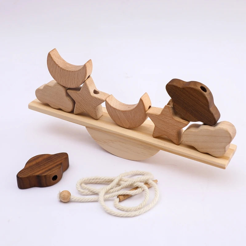 Montessori Wooden Stacking Toy - Forest