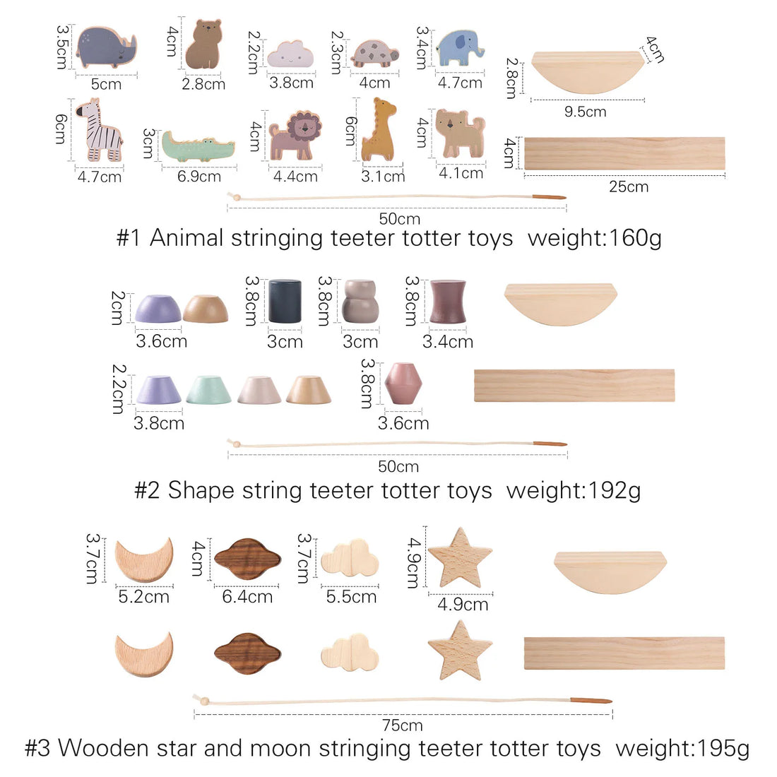 Montessori Wooden Stacking Toy - Forest