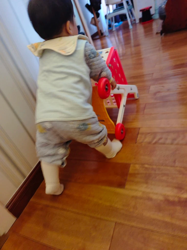 Shopping Cart with Groceries - Red