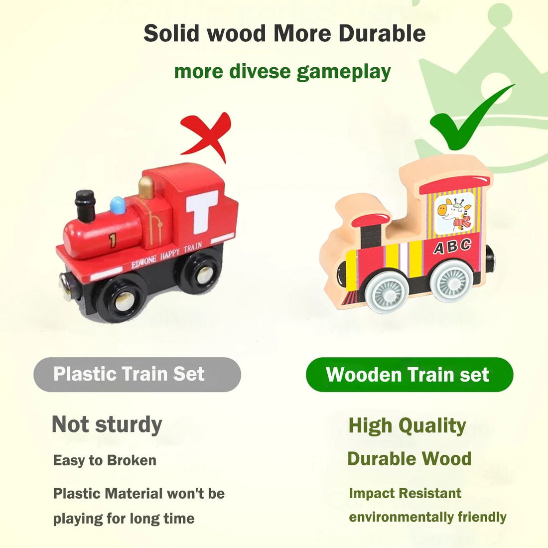 Montessori Magnetic Wooden Animal Train Toy