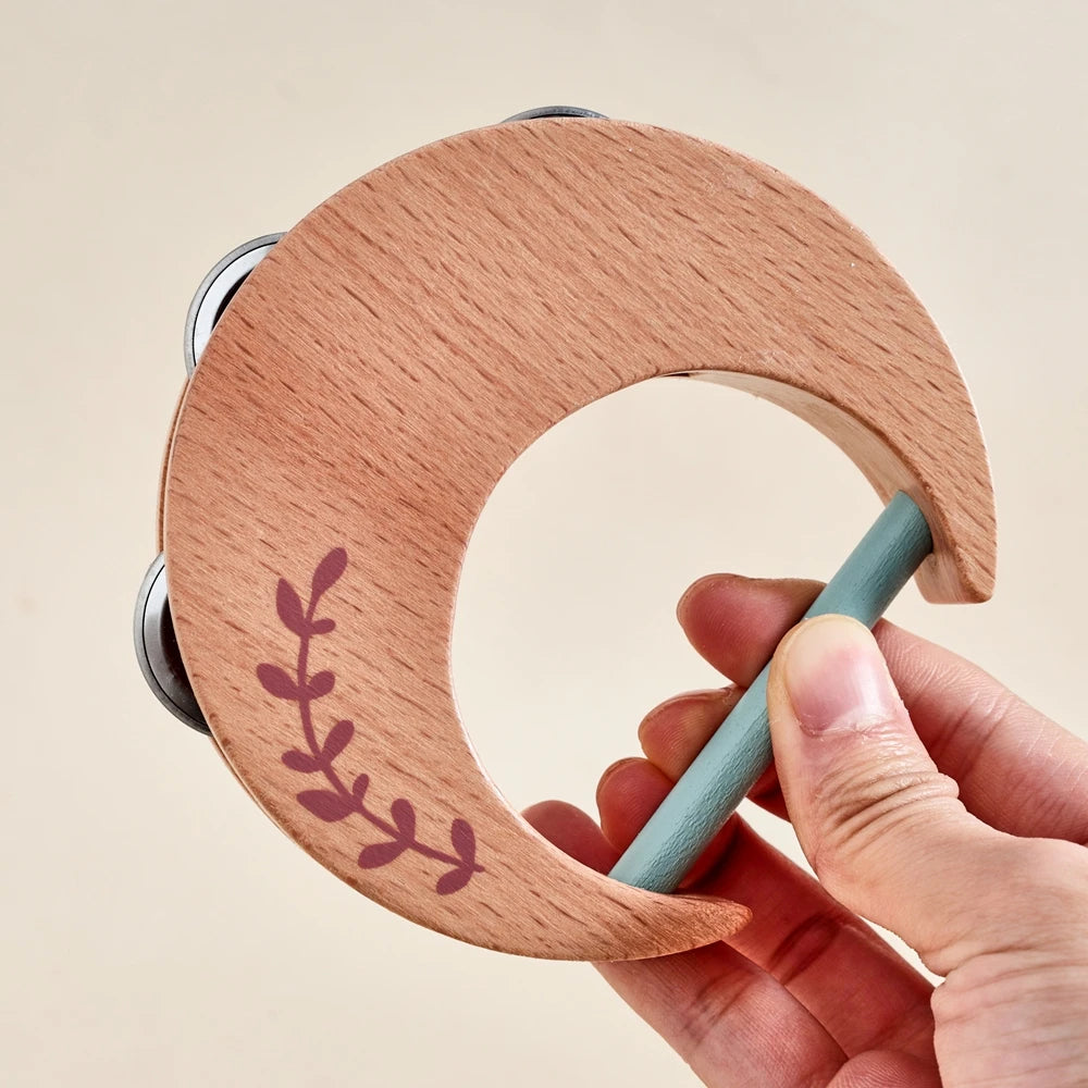 Moon Mini Tamborine Montessori Musical Instrument