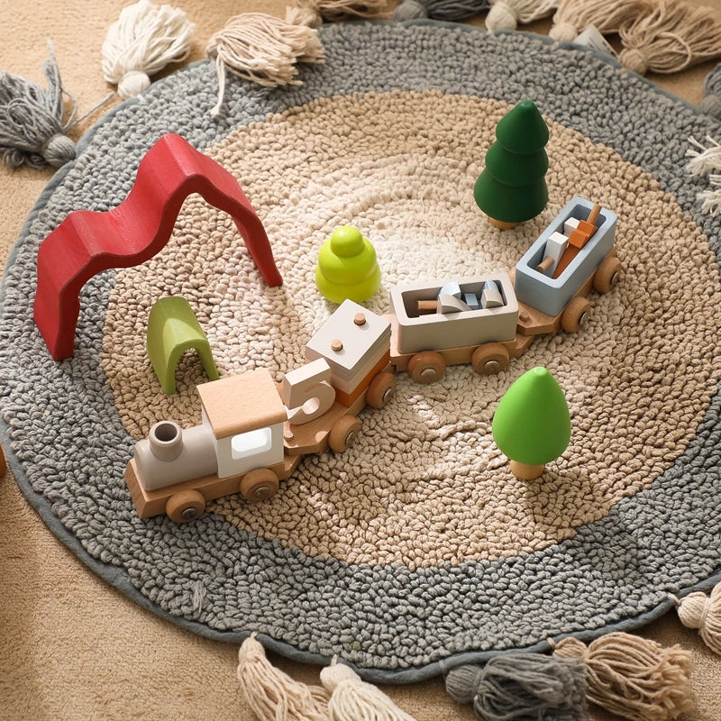 Wooden Train Montessori Toy with Numbers