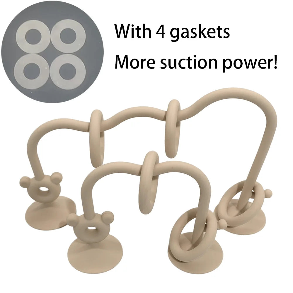 Silicone Tabletop Ring Toy - Beige