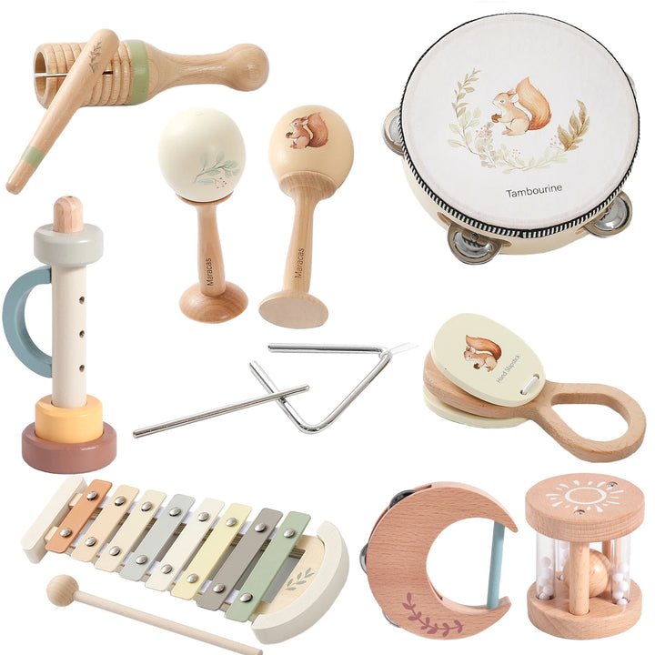 Leaf Maracas Montessori Musical Instrument