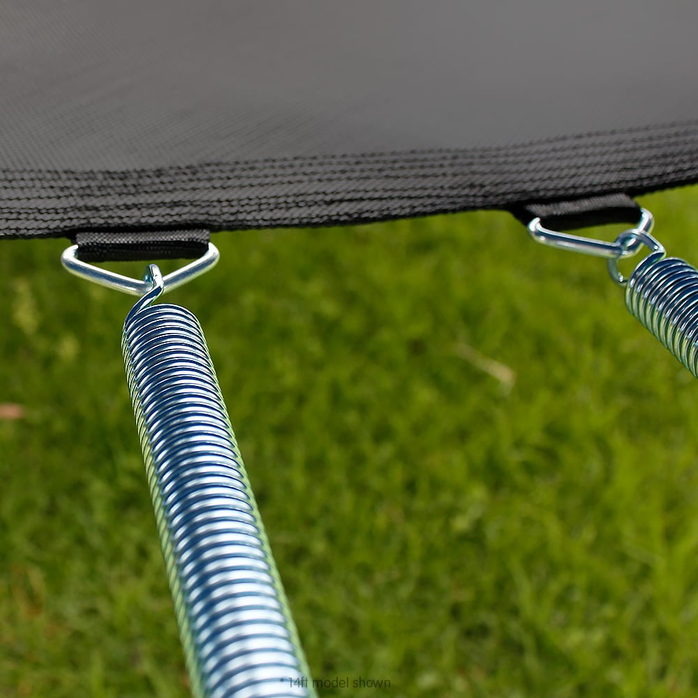 Kahuna Trampoline for Kids 14FT Outdoor Children with Safety Enclosure Pad Mat Ladder Basketball Hoop Set - Green