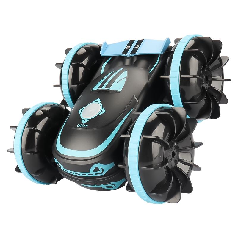Amphibious Vehicle with Dual 2.4g Remotes - Green / Blue