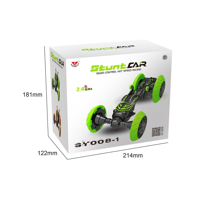 360-degree Rotating Remote Control Car with Telescopic Tipping Bucket for Fancy Drifting and Climbing - Black / Green