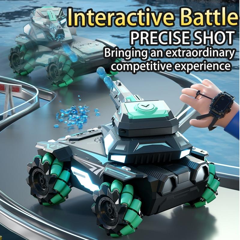 Stunt Water Bomb Battle Armor Rc Car - 2.4g Dual Control - Blue - Single Control